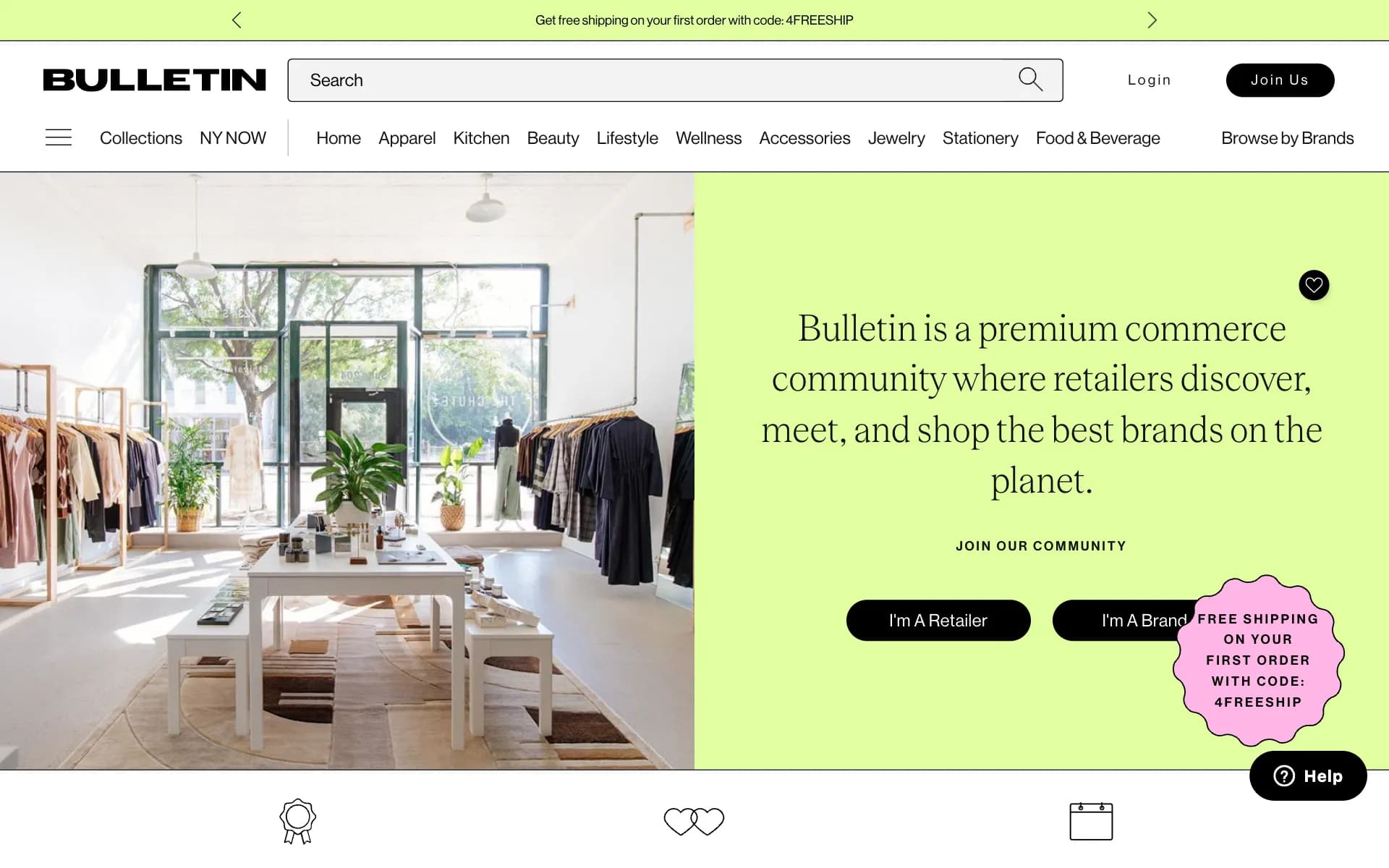 Screenshot of Bulletin
