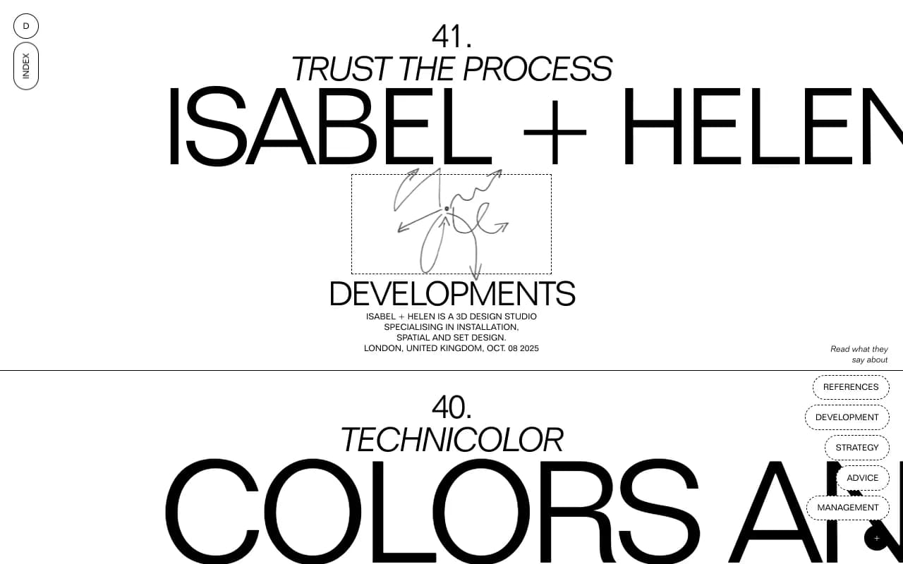 Screenshot of Developments