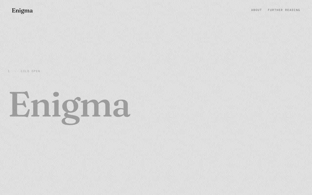 Screenshot of Enigma