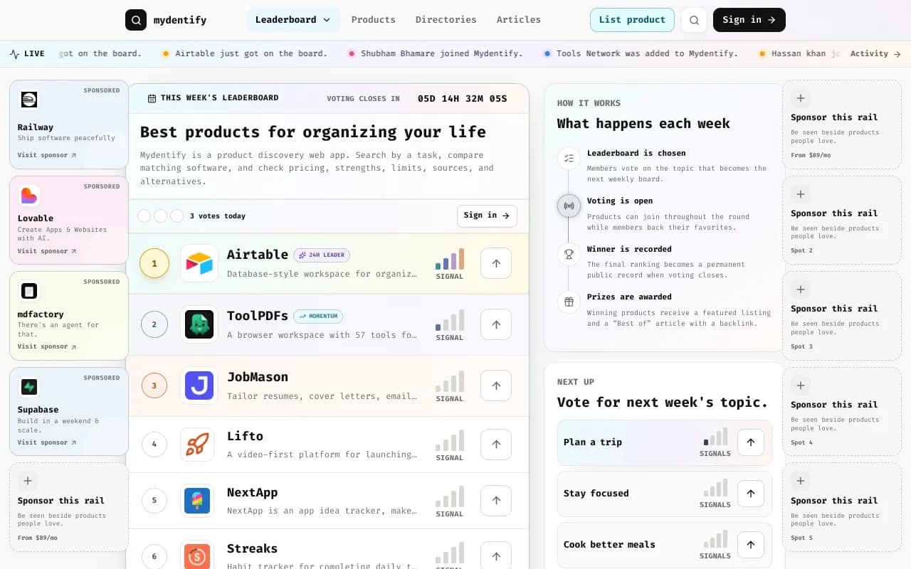 Screenshot of mydentify