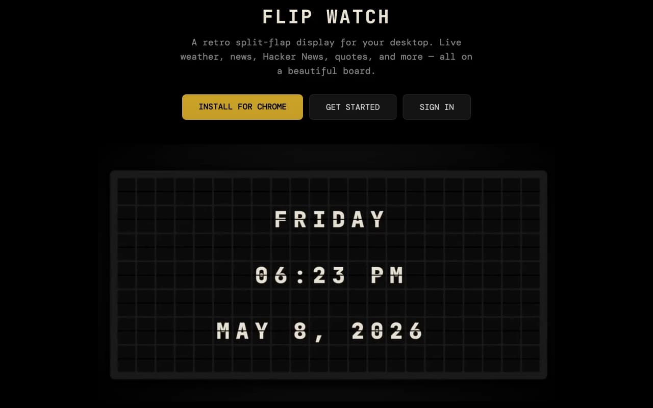 Screenshot of Flip Watch