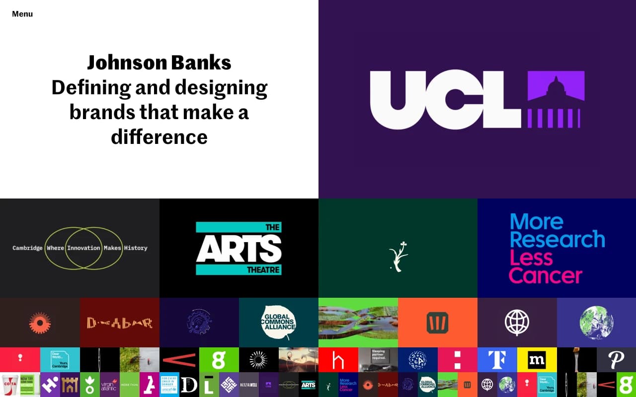 Screenshot of Johnson Banks