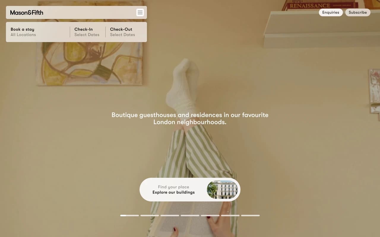 Screenshot of Mason & Fifth