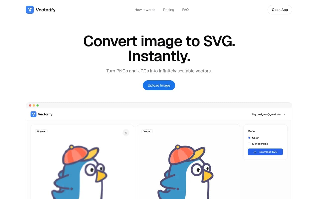 Screenshot of Vectorify