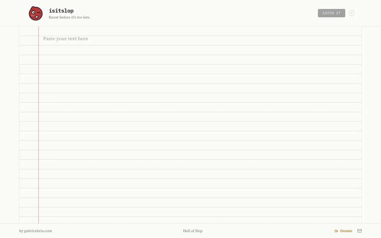 Screenshot of isitslop