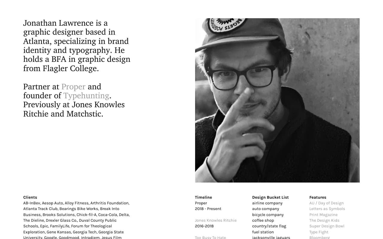 Screenshot of Jonathan Lawrence