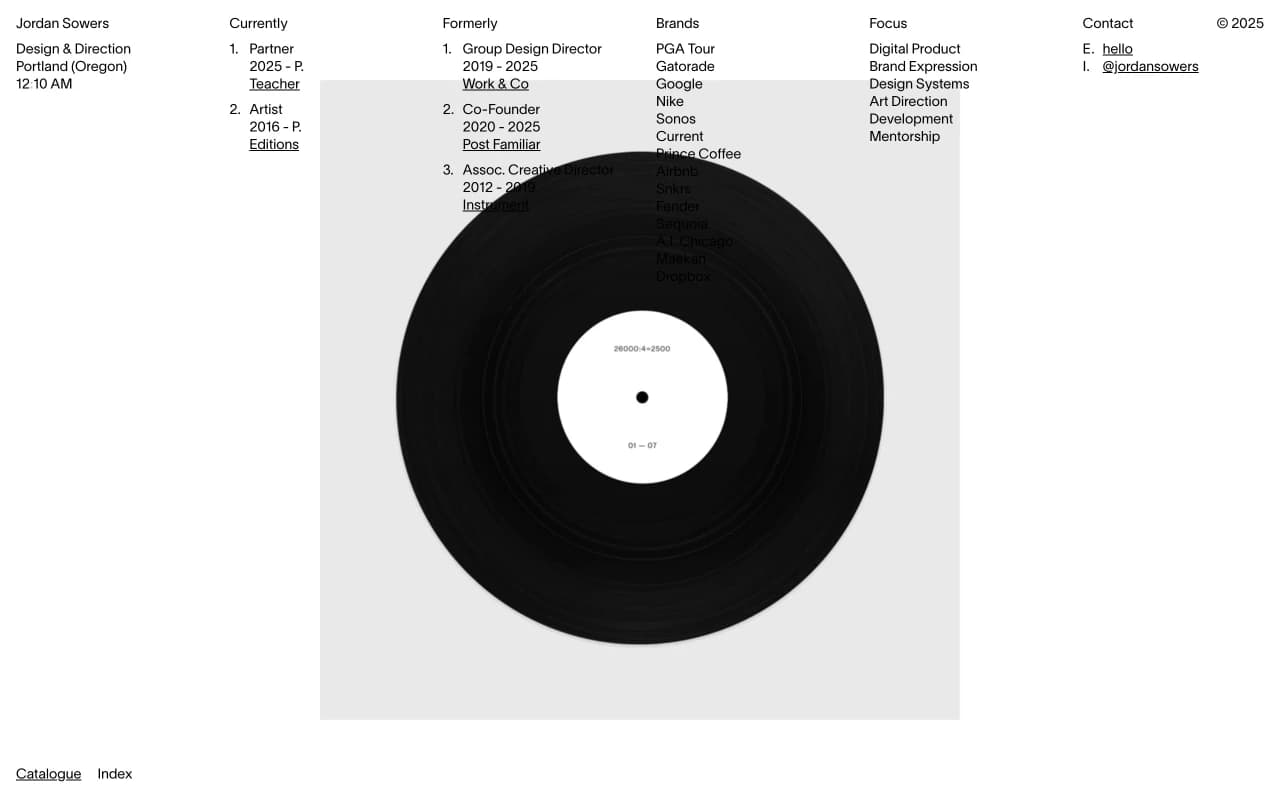 Screenshot of Jordan Sowers