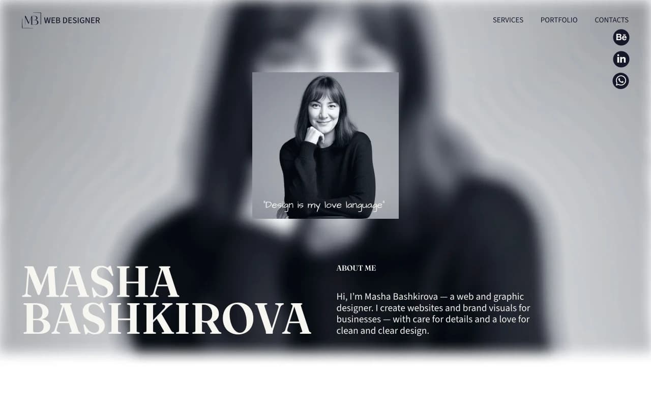 Screenshot of Masha Bashkirova