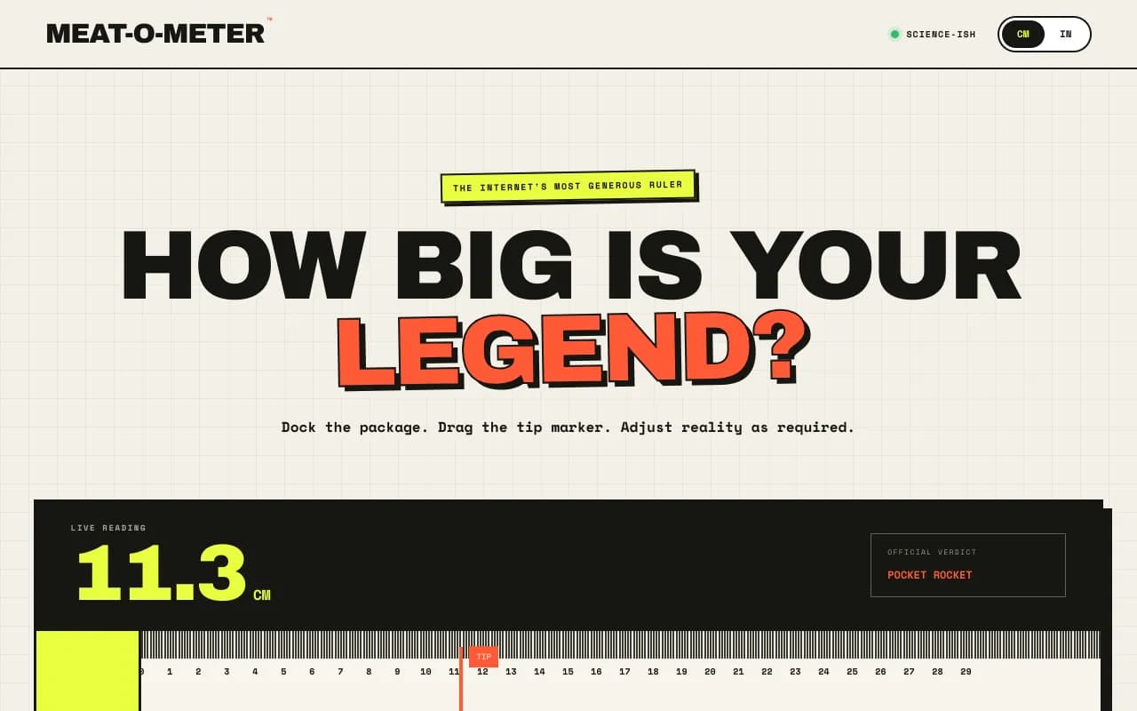 Screenshot of MEAT-O-METER™