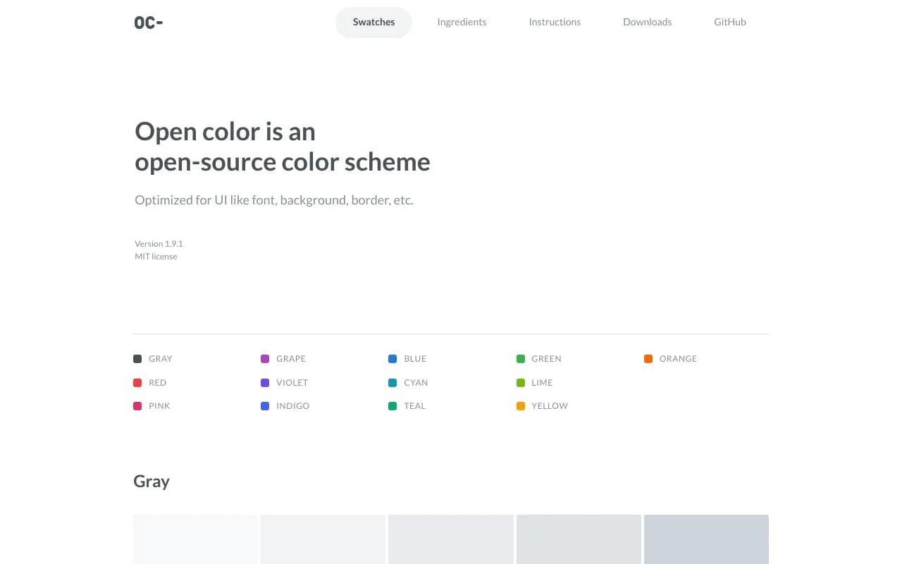 Screenshot of Open Color