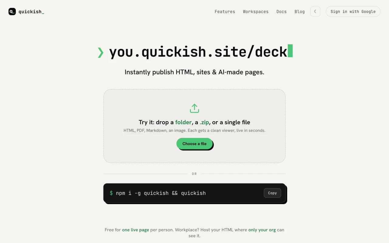 Screenshot of Quickish
