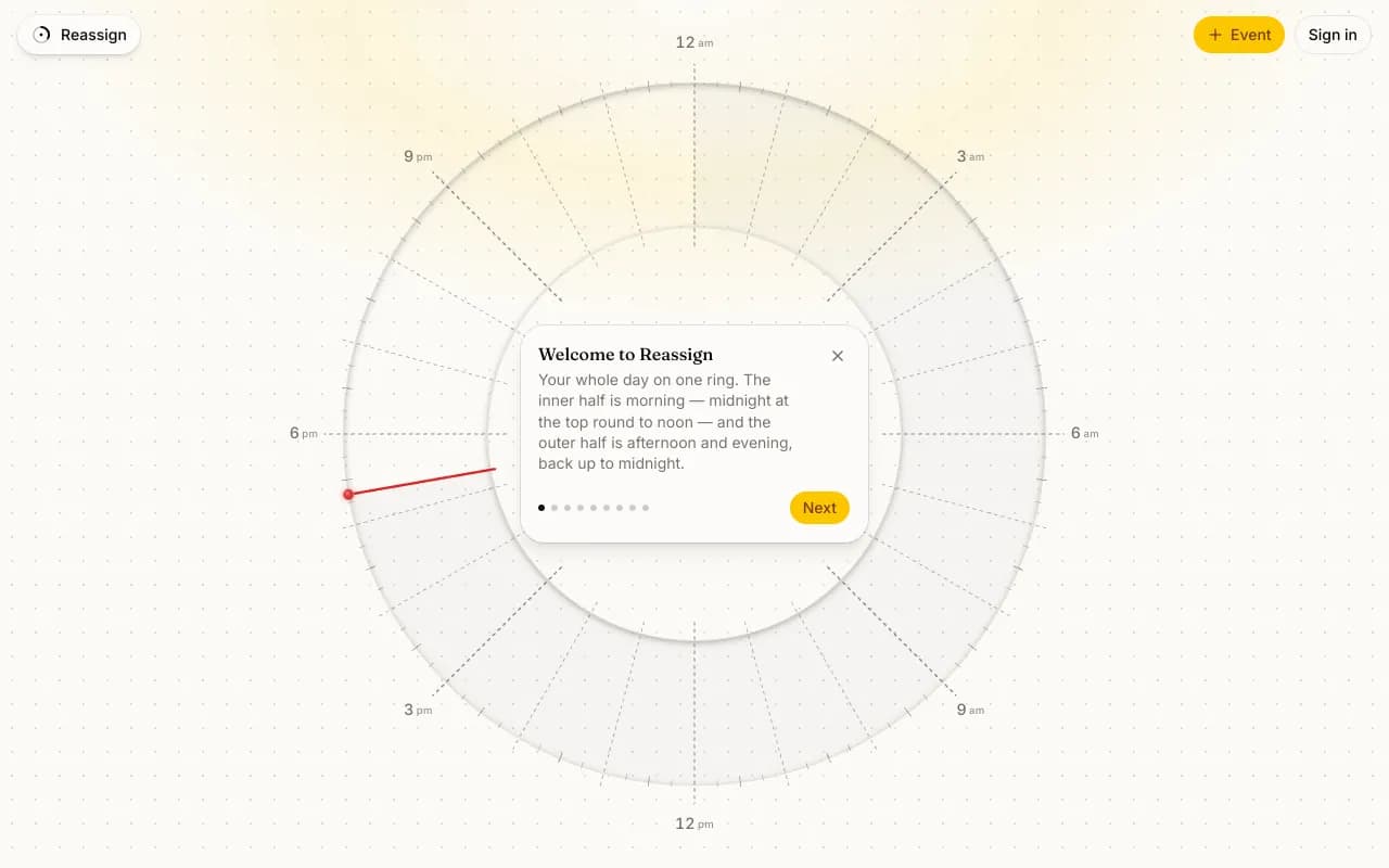 Screenshot of Reassign