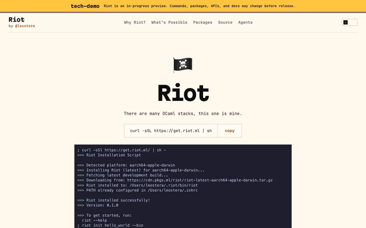 Screenshot of Riot