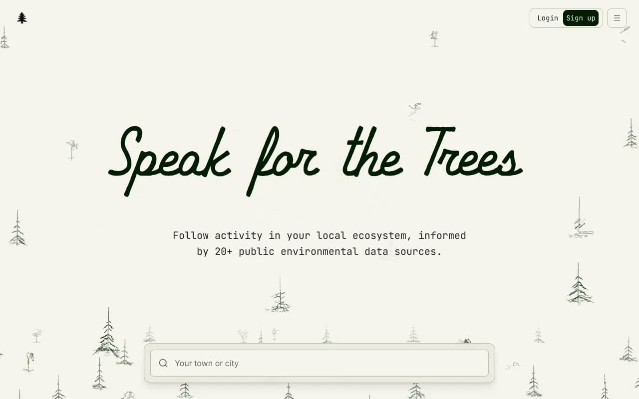 Screenshot of Speak for the Trees