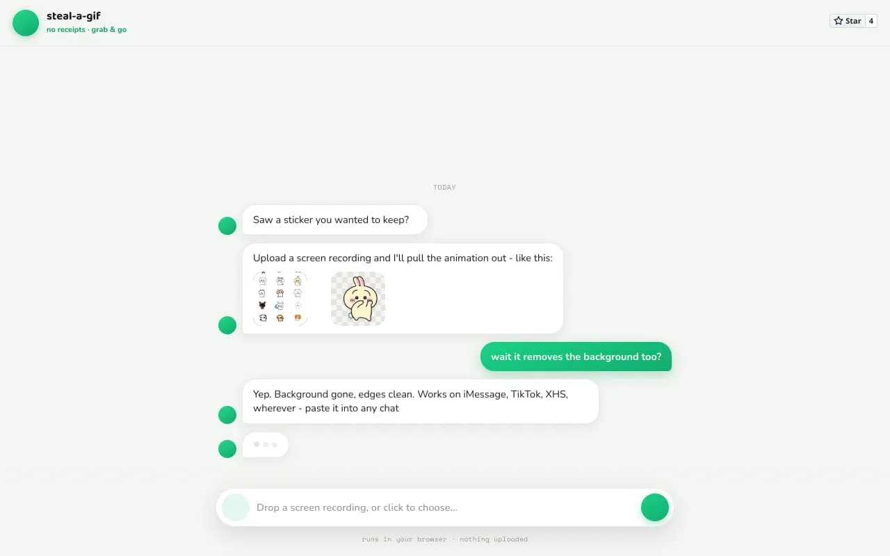 Screenshot of steal-a-gif