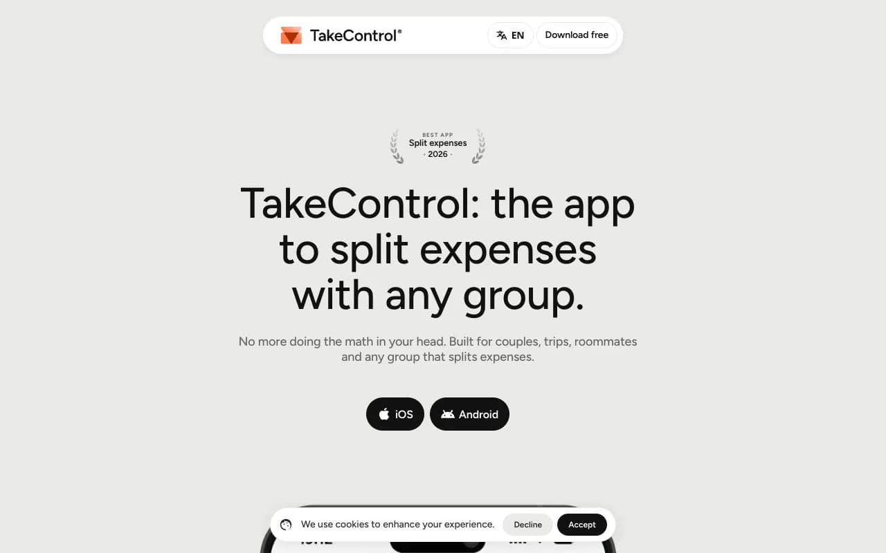 Screenshot of TakeControl