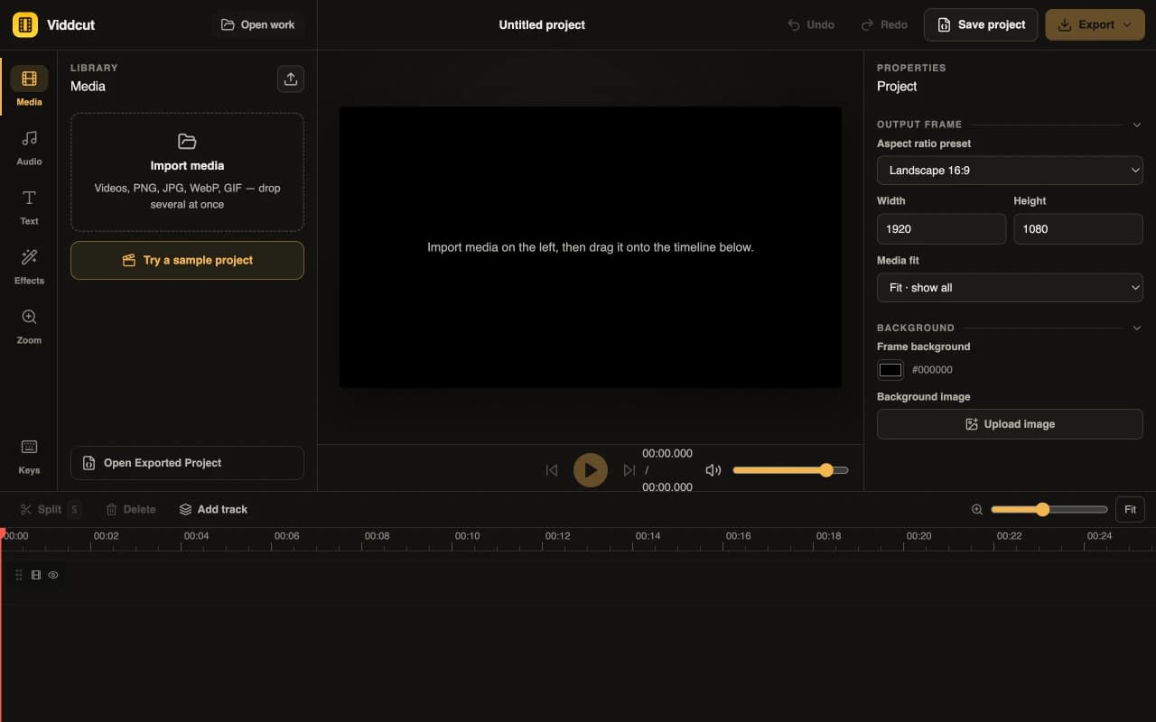 Screenshot of Viddcut